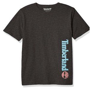 Boy’s T-Shirt Timberland Kid T Shirt Short Sleeve Black HTHR Size L (14/16)